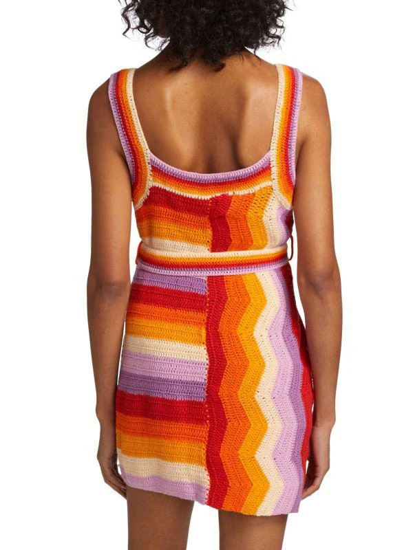 Farm Rio Striped Crochet Dress 2