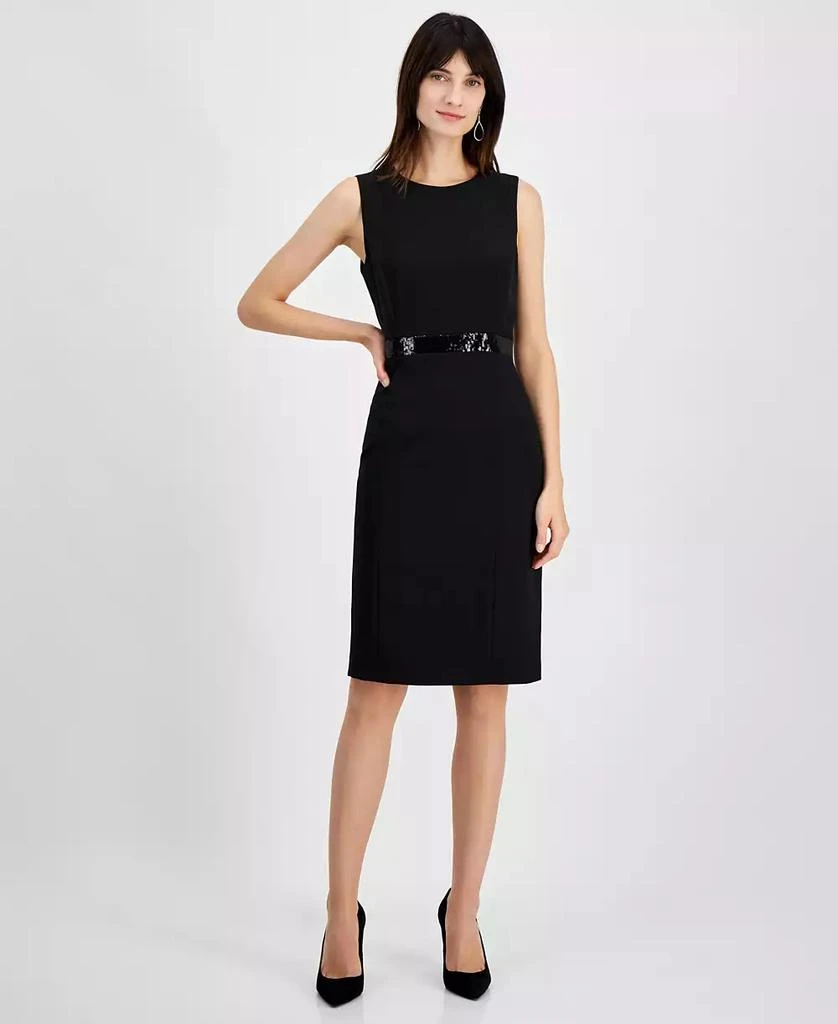 Kasper Women's Sequin-Waistband Sheath Dress, Regular & Petite 1