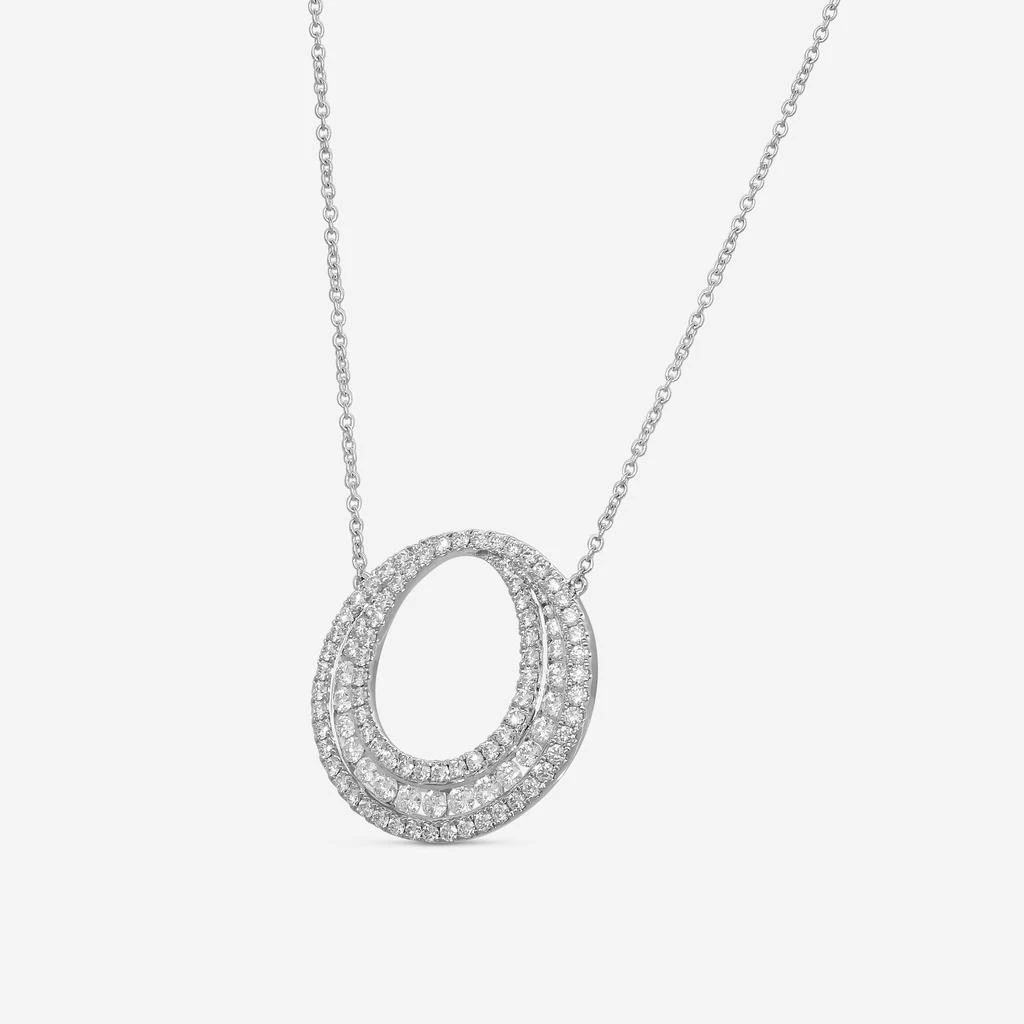 Mémoire Mémoire 18K White Gold Diamond Infinity Circle Necklace MFDC103N-0160T8W 2