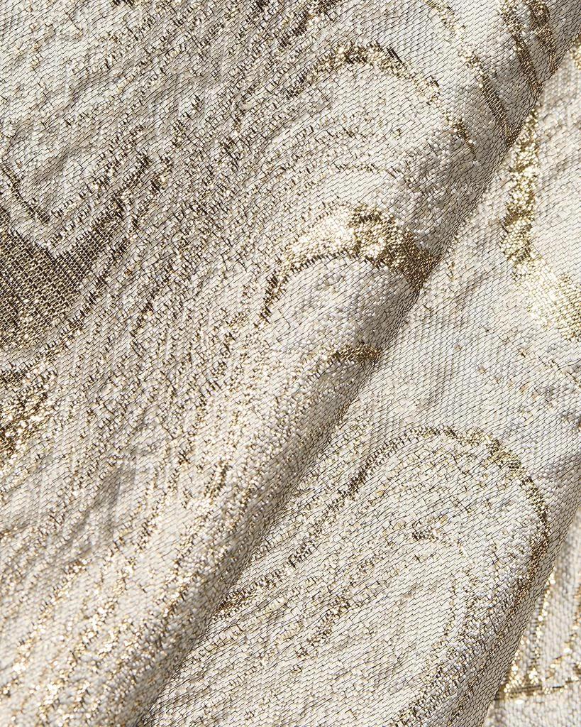 REEM ACRA Balloon-Sleeve Metallic Brocade Kaftan Gown 5