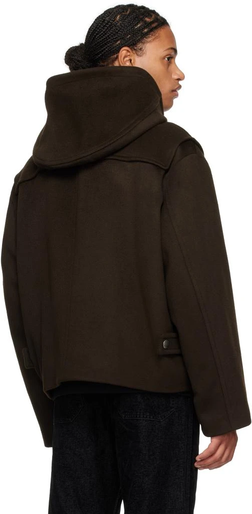 Solid Homme Brown Antique Ring Short Duffle Coat 3