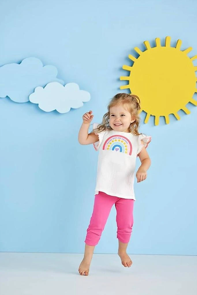 mudpie Mudpie - Girl
s Rainbow Tunic 
Legging Set 3