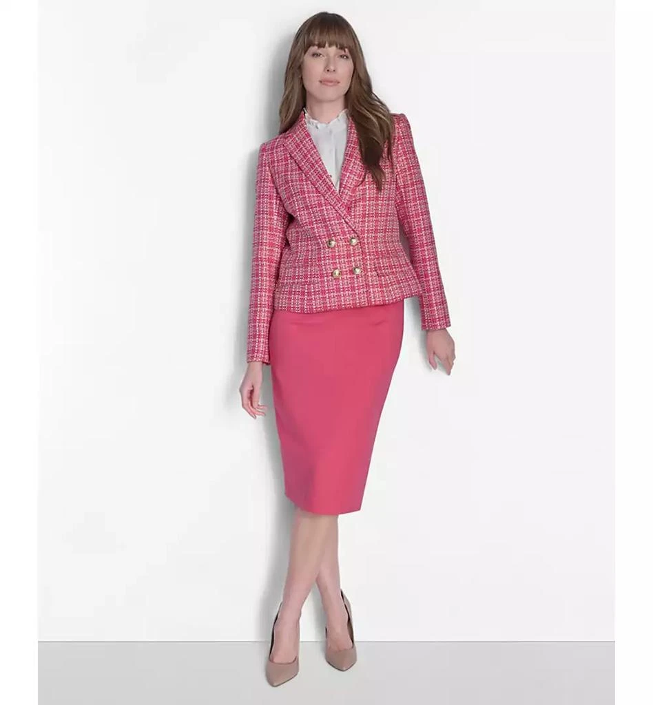 Tommy Hilfiger Women's Double-Breasted Tweed Blazer 5
