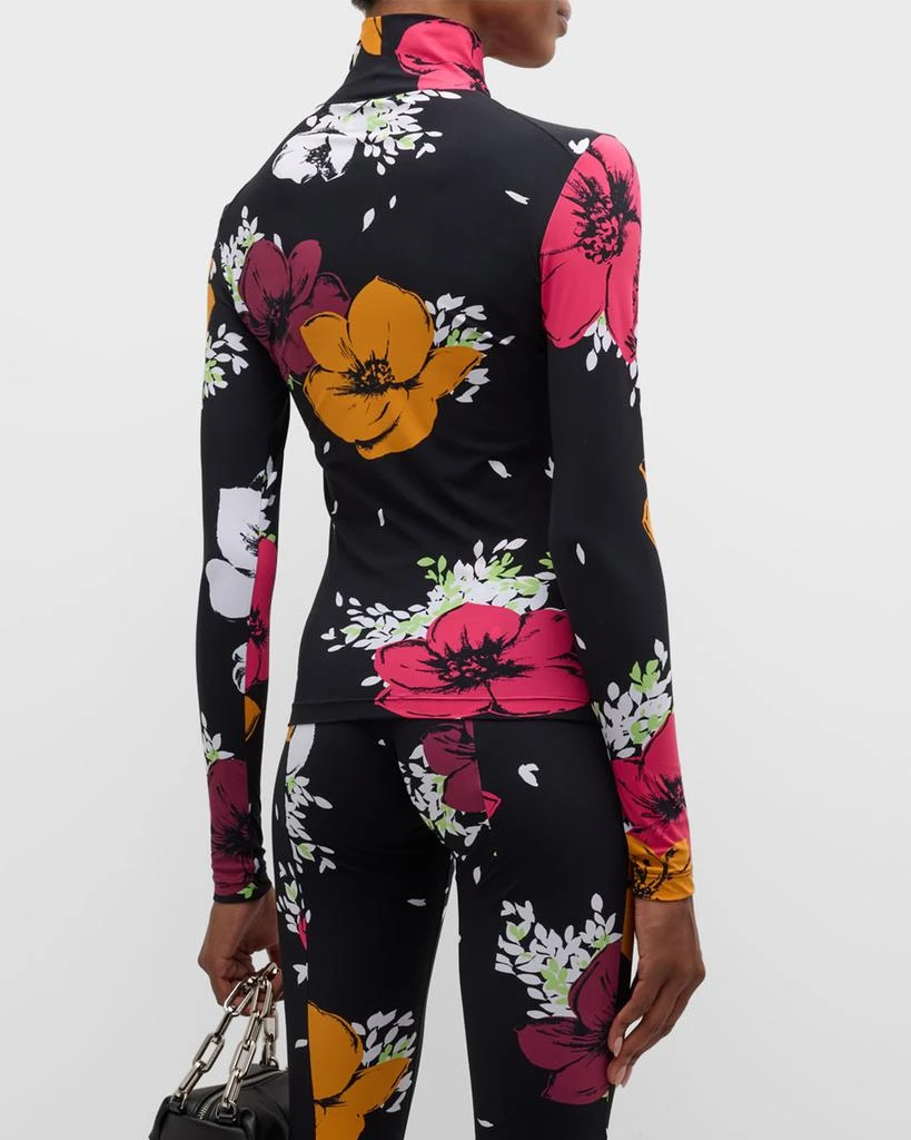 Moschino Jeans Floral Print Turtleneck Top 3