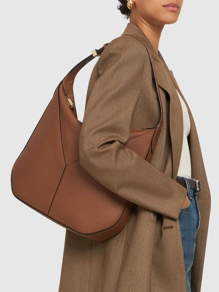 VALEXTRA Small Vivi Leather Hobo Bag 1