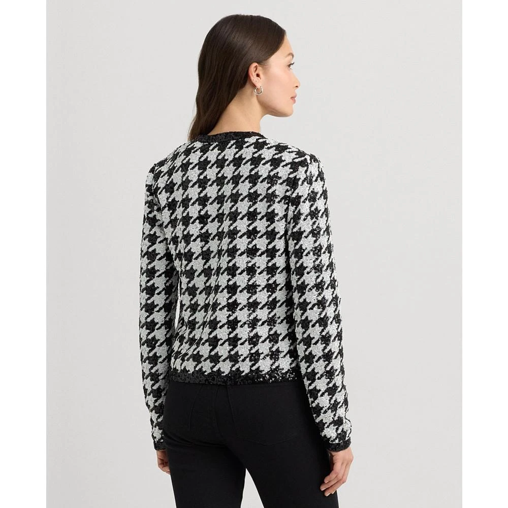 Lauren Ralph Lauren Women's Sequin Houndstooth Blazer 2