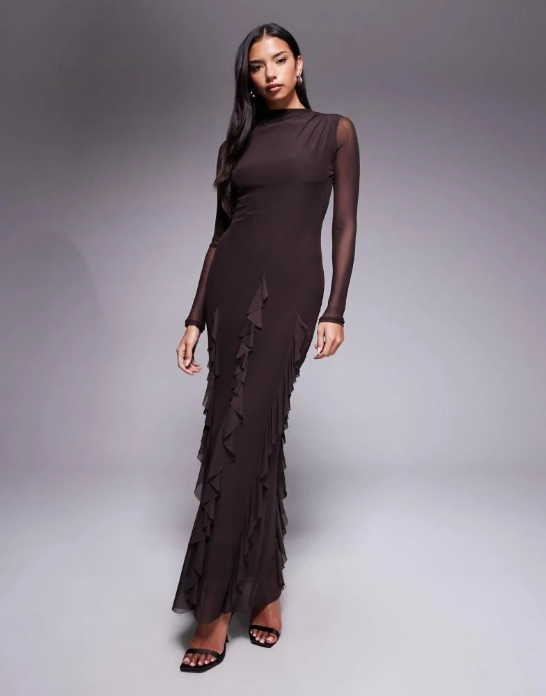 fitted lace wedding dress Astr The Label Women's Franchesca Ruffle Tiered Maxi Dress main image 0