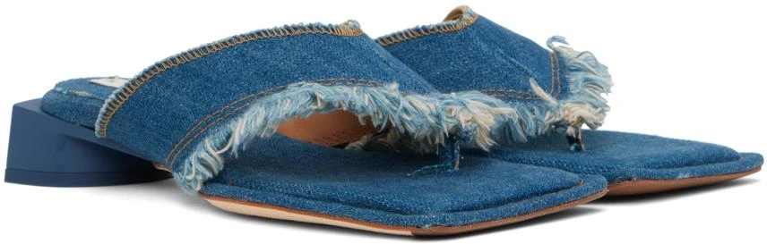 MIISTA Blue Pythia Denim Heeled Sandals 4