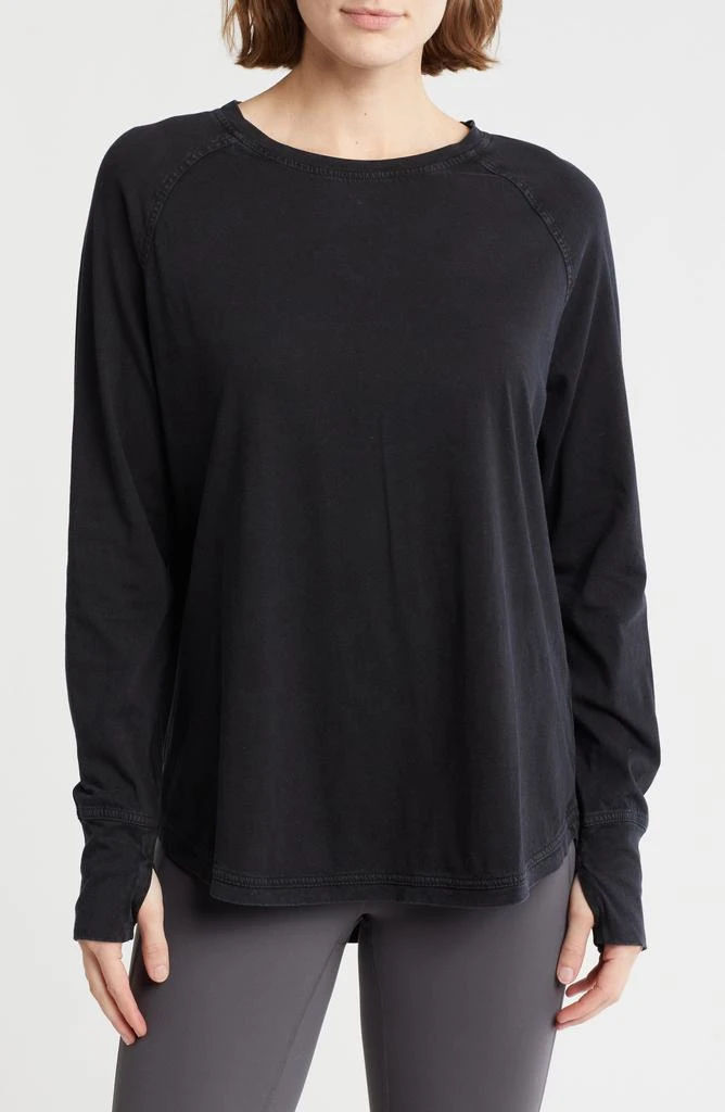 Zella Vintage Wash Relaxed Long Sleeve 2.0 Tee 1