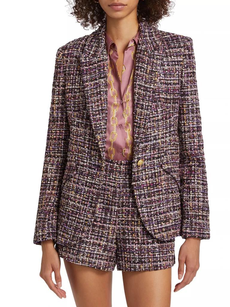 L'Agence Chamberlain Tweed Single-Breasted Blazer 3