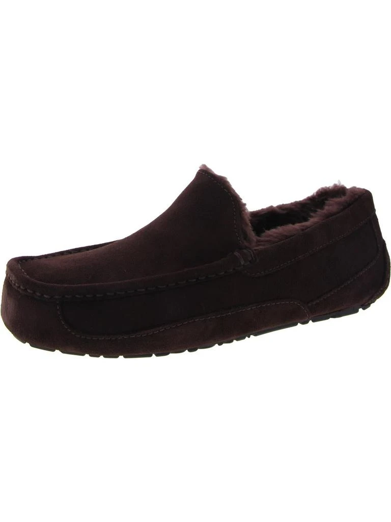 UGG Ascot Mens Suede Shearling Moccasin Slippers 8