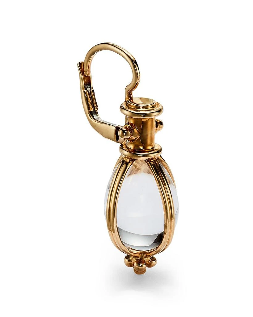 Temple St. Clair 18K Yellow Gold Oval Crystal Amulet Earrings 5