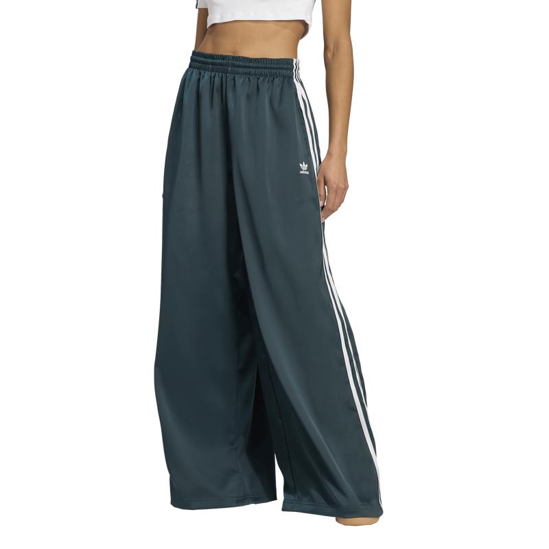 adidas originals★W WIDE LEG SATIN PANTS adidas Adicolor Satin Wide Leg Track Pants - Black | Free
