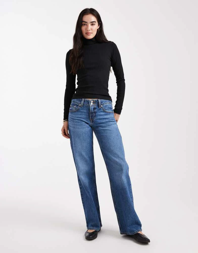 VERO MODA Vero Moda jersey rib roll neck long sleeve top in black 2