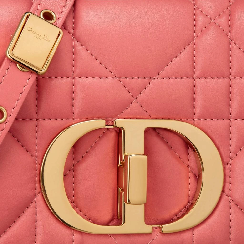 Dior Christian Dior Coral Pink calfskin Small Dior Caro Bag 6