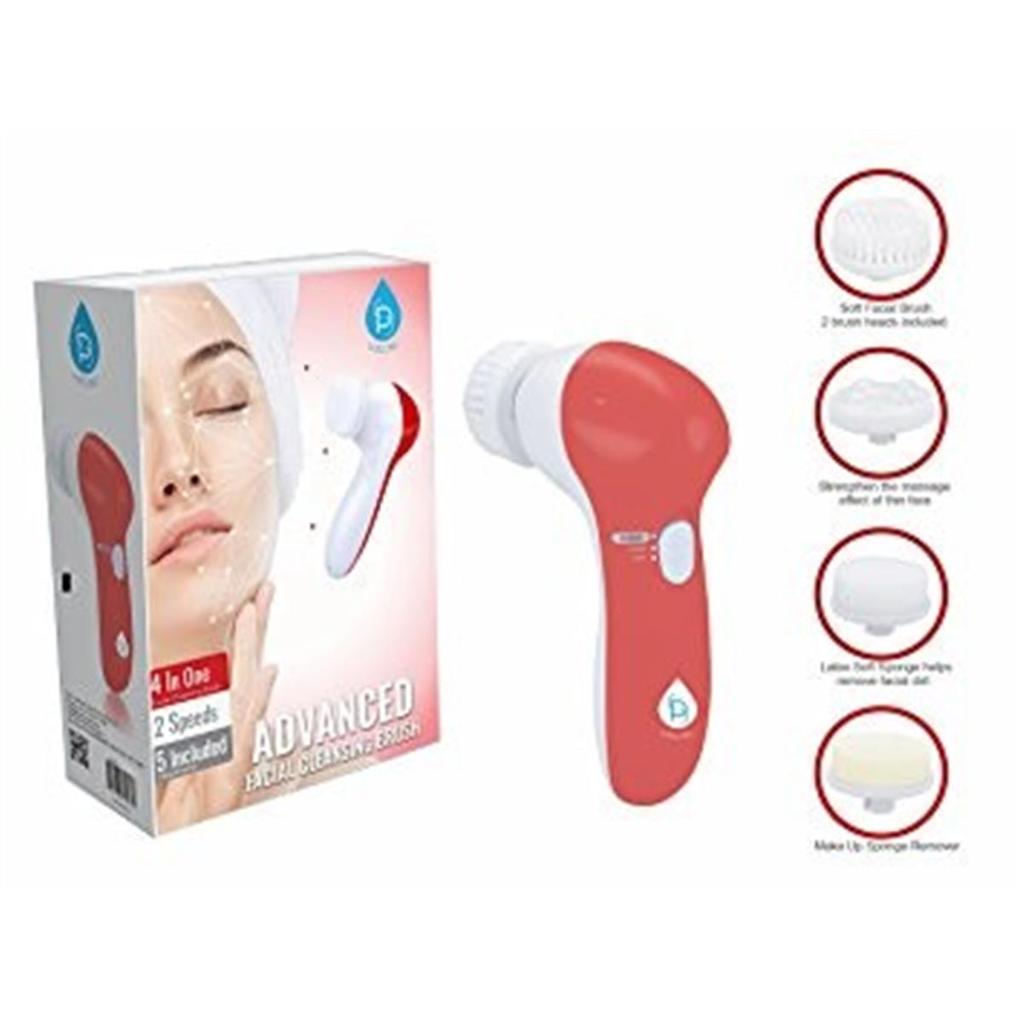 PURSONIC Pursonic FC110RD Facial Cleaner with Attachments, Red