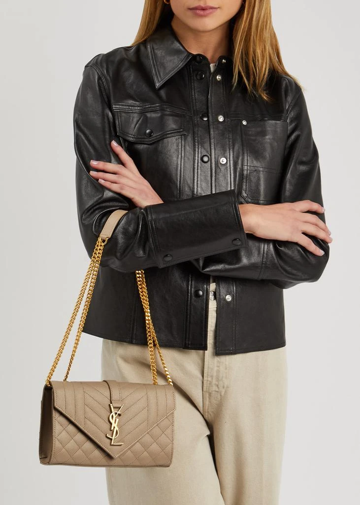 Yves Saint Laurent Envelope small quilted leather shoulder bag 6