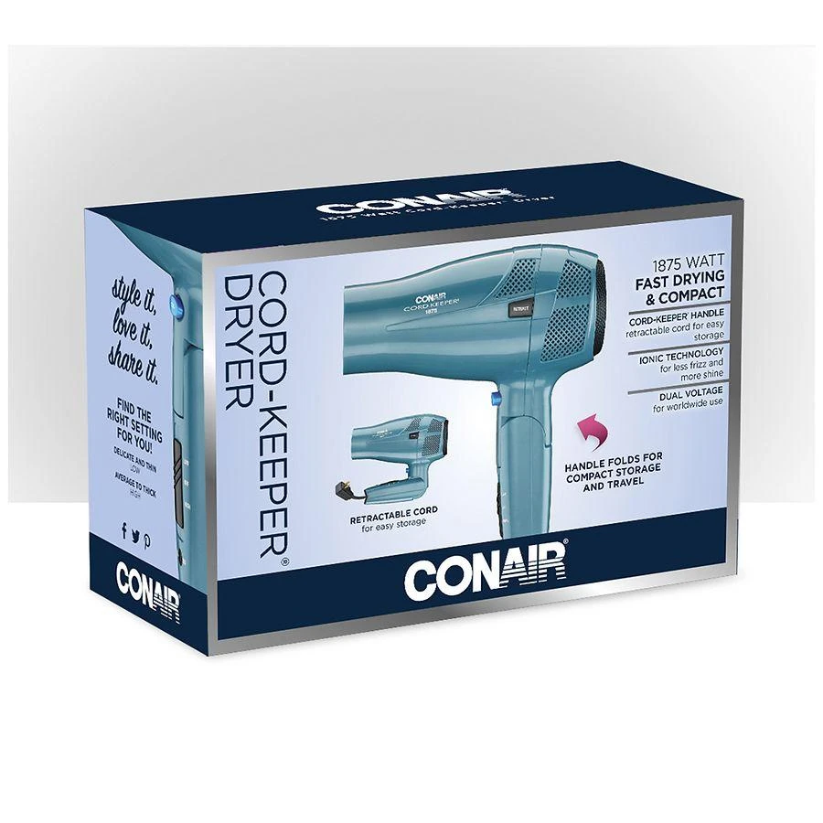 Conair 1875 Watt Ionic Conditioning Cord-Keeper Hair Dryer with Folding Handle 289N 4