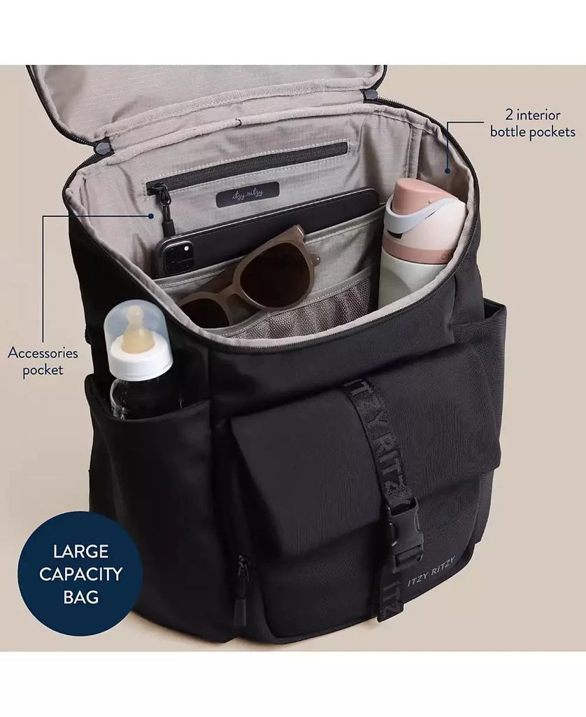 Itzy Ritzy Baby BELONG TOP OPEN BACKPACK WOVEN CHOCOLATE 8