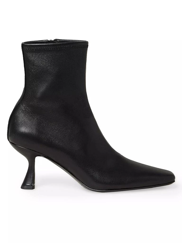 Loeffler Randall Thandy Curved Heel Leather Booties 1