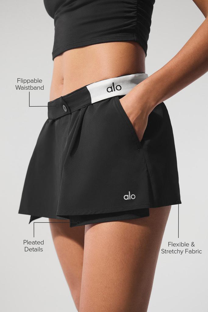 Alo Flip It Mini Skort - Black