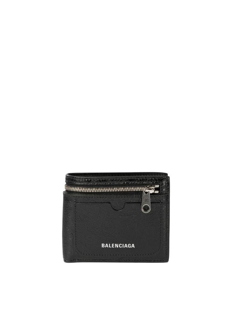 折りたたみ財布 BALENCIAGA BLACK LEATHER SUPERBUSY BI-FOLD WALLET Black leather Superbusy bi-fold wallet – Lord & Taylor
