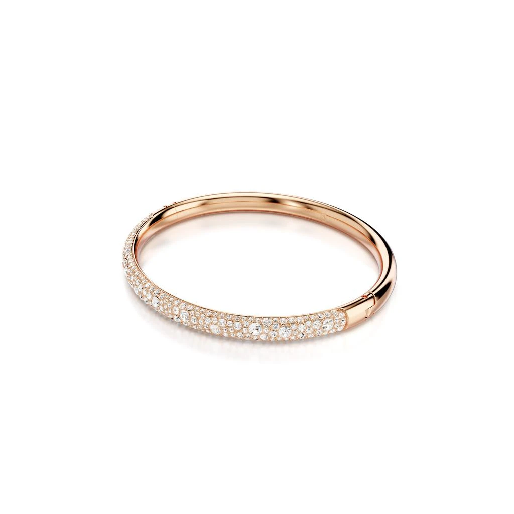 Swarovski Meteora bangle snow pave white rose gold-tone plated 6