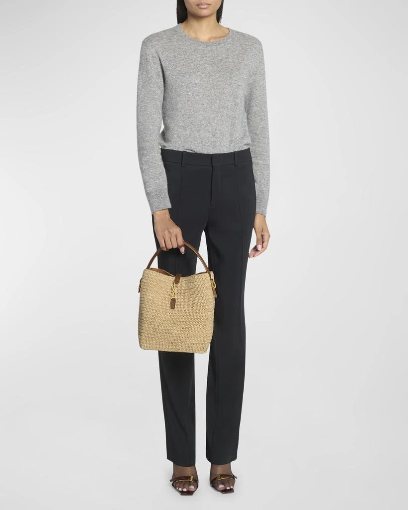 Yves Saint Laurent Le 37 Raffia Bucket Bag 3