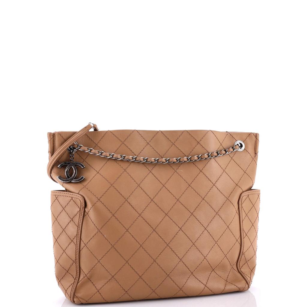 Chanel CC Pocket Tote Quilted Calfskin Large