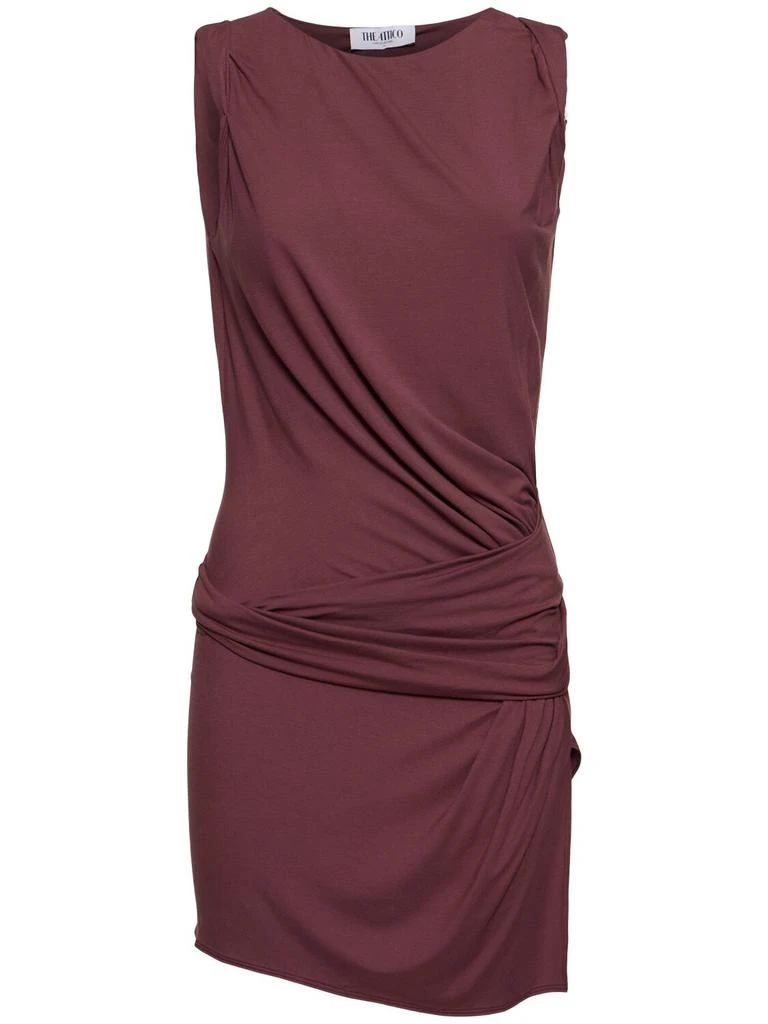 The Attico Draped Jersey Sleeveless Mini Dress 1
