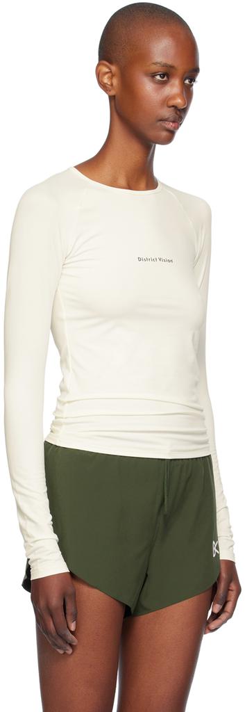 District Vision Off-White Lightweight Long Sleeve Sport T-Shirt