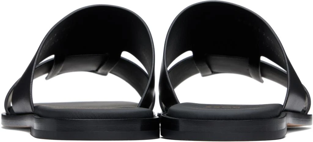 Hugo Boss Black Buffed Leather Sandals 2