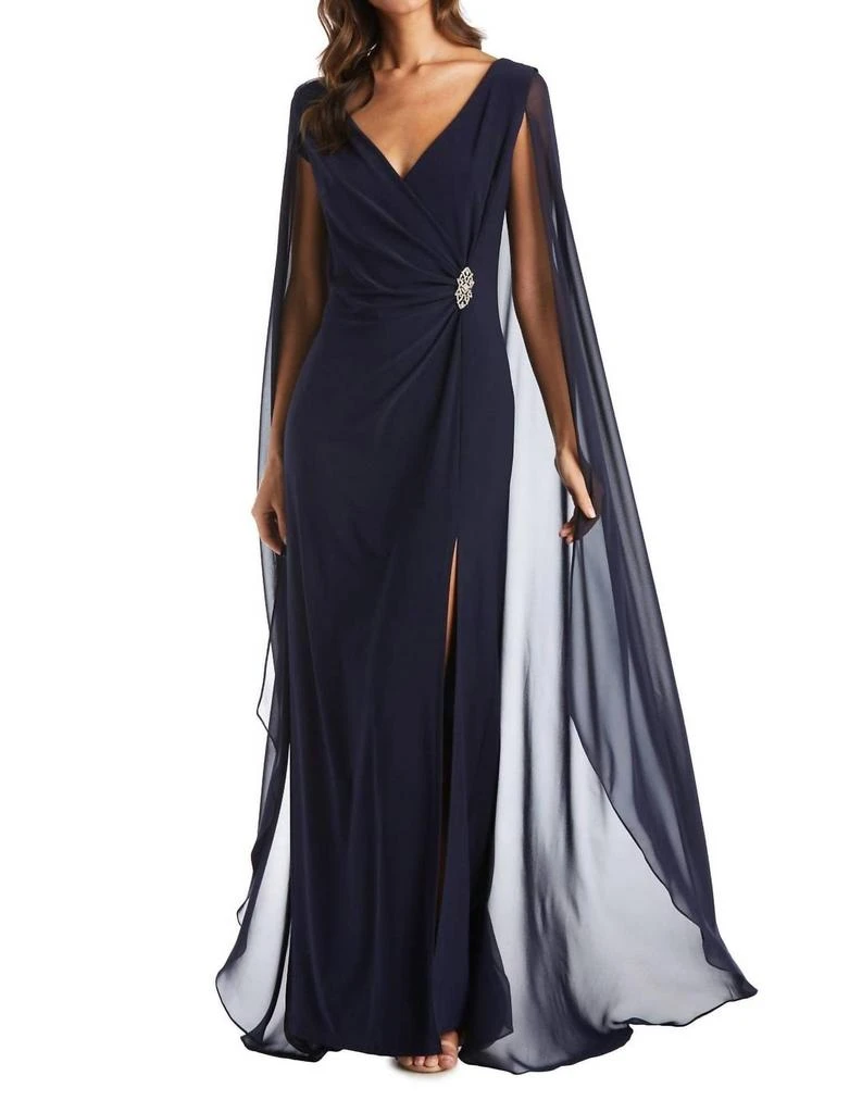 R&M Richards R&M Richards - Chiffon Duster Cape Gown
