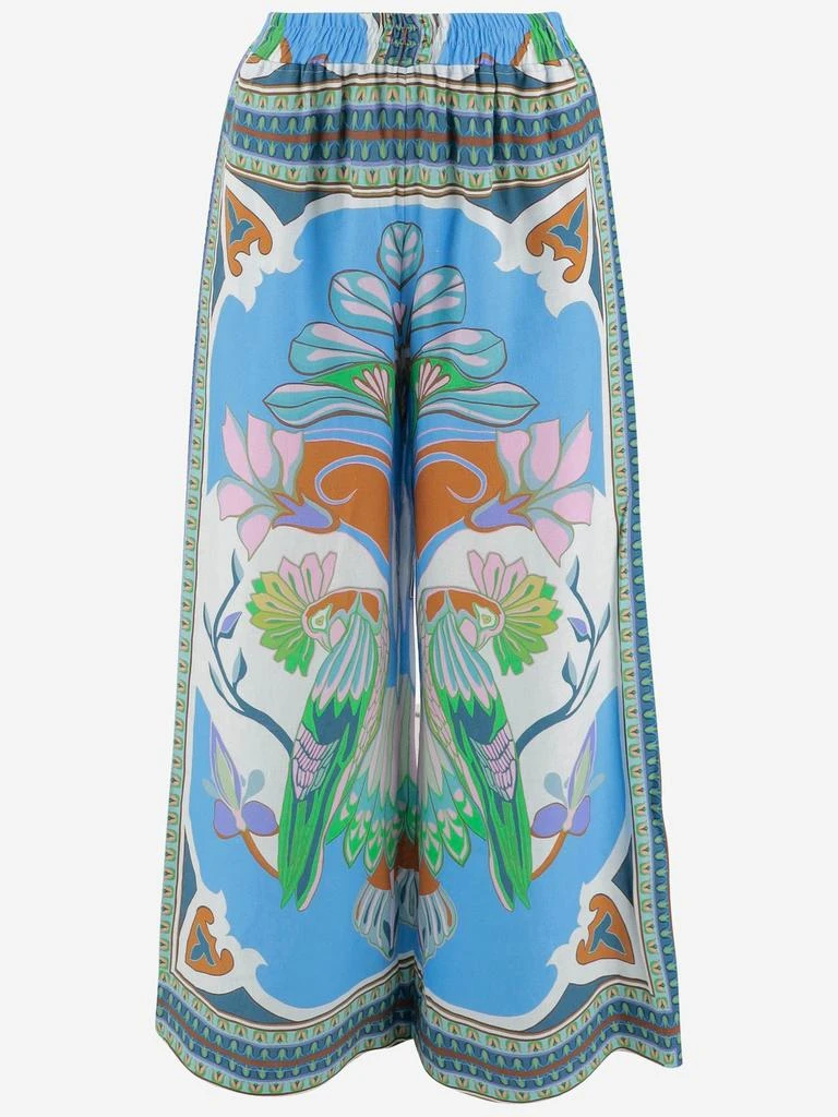 LUG VON SIGA Lug Von Siga Patterned Wide Leg Pants 1