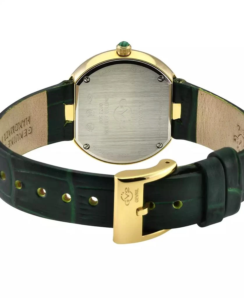 Gevril Women's Arezzo Green Leather Watch 2