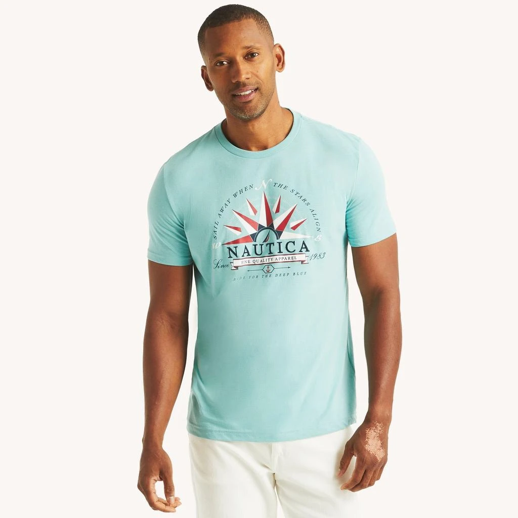 Nautica Mens Sustainably Crafted  Heritage Graphic T-Shirt 1