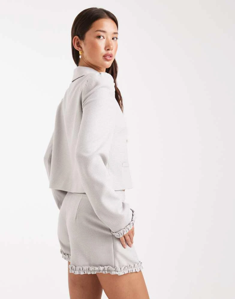 Miss Selfridge Miss Selfridge tailored shorts co-ord in grey 5