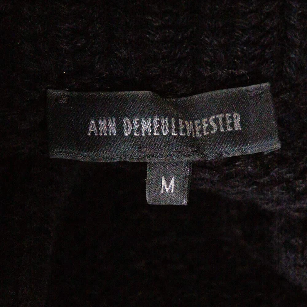 ANN DEMEULEMEESTER Ann Demeulemeester Black Alpaca Wool Knit Pepito Roll Neck Jumper M 5