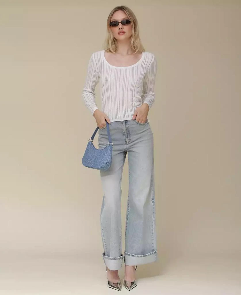 Avec Les Filles Women's Scoop-Neck Pullover Sweater 4