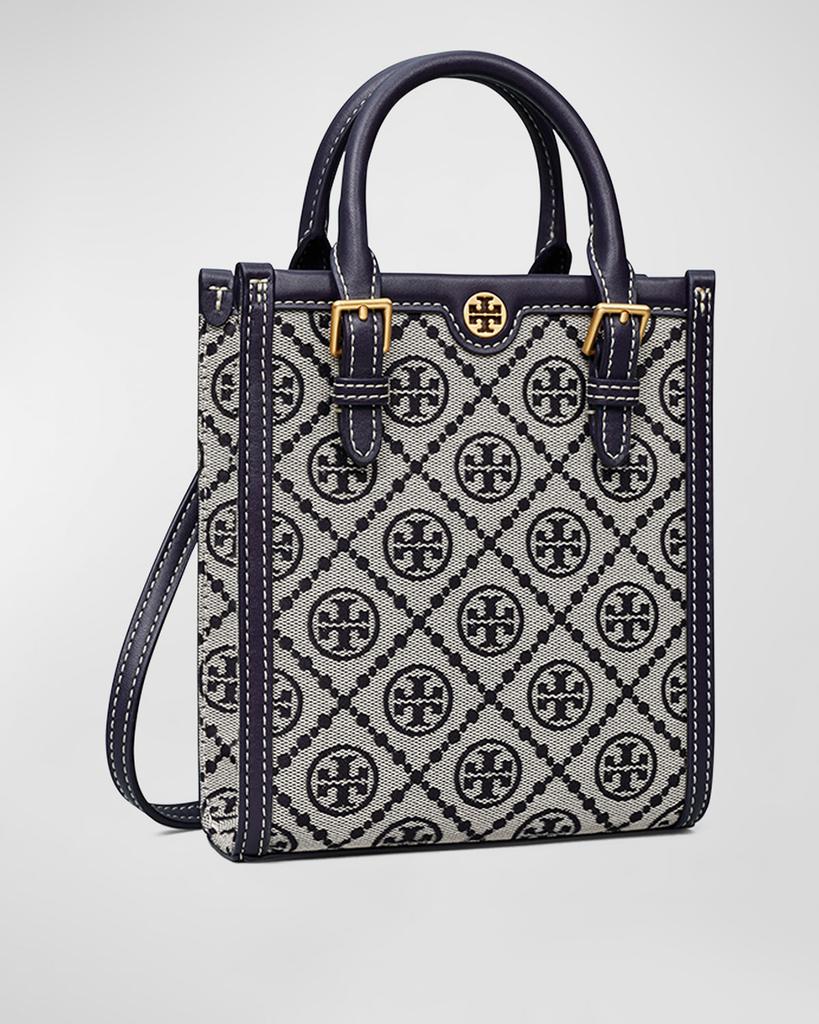 Tory Burch Mini T Monogram Jacquard North-South Tote Bag