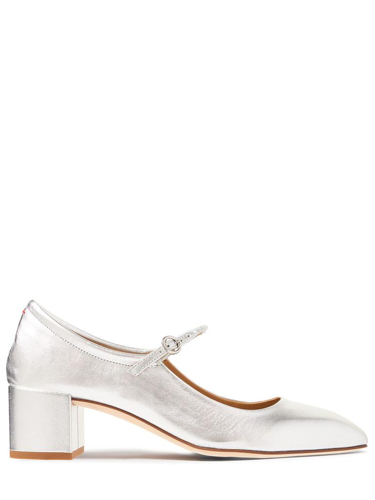 AEYDE 45mm Aline Laminated Leather Pumps