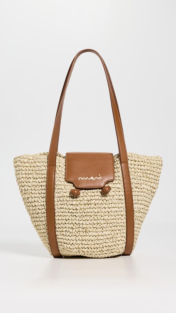 Jordi Small Hand-Crocheted and Leather Tote Bag – On Sale