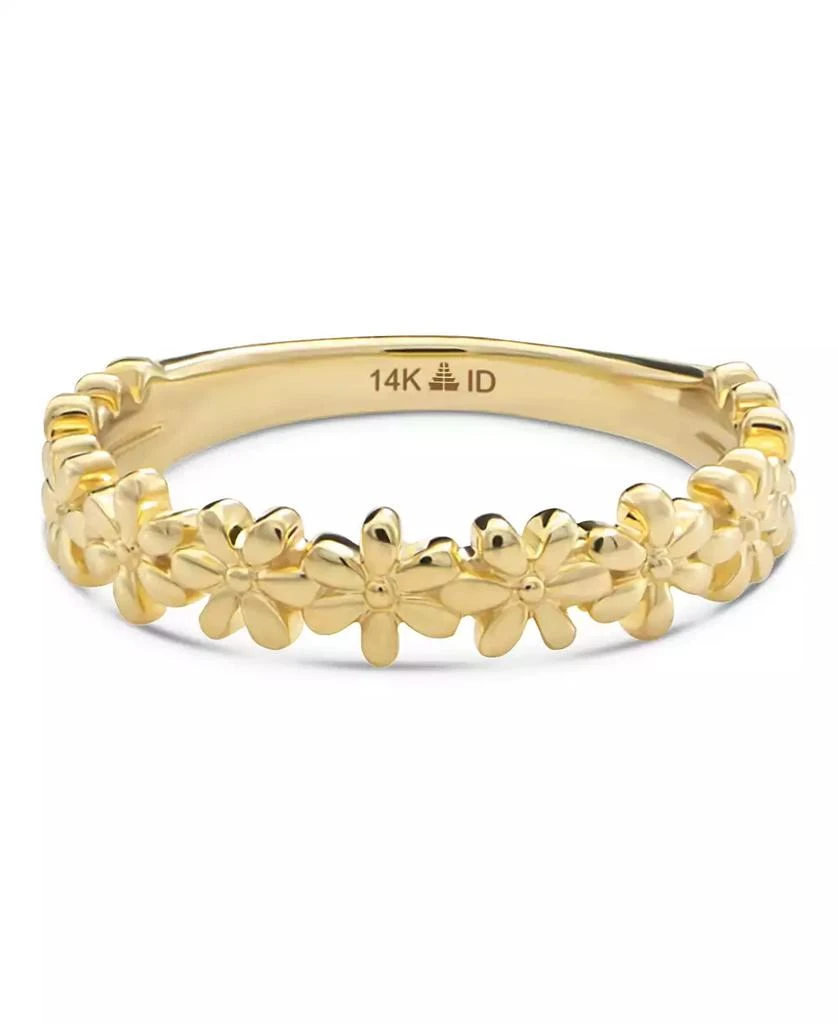 DEVATA Daisy Flower Ring in 14K Gold, Size 7, approx. 2.4 grams