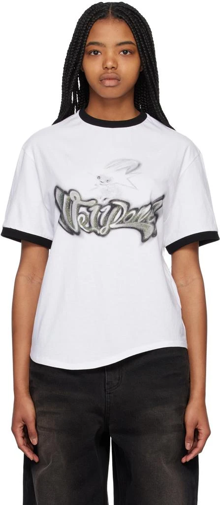 We11done White Crewneck T-Shirt 1