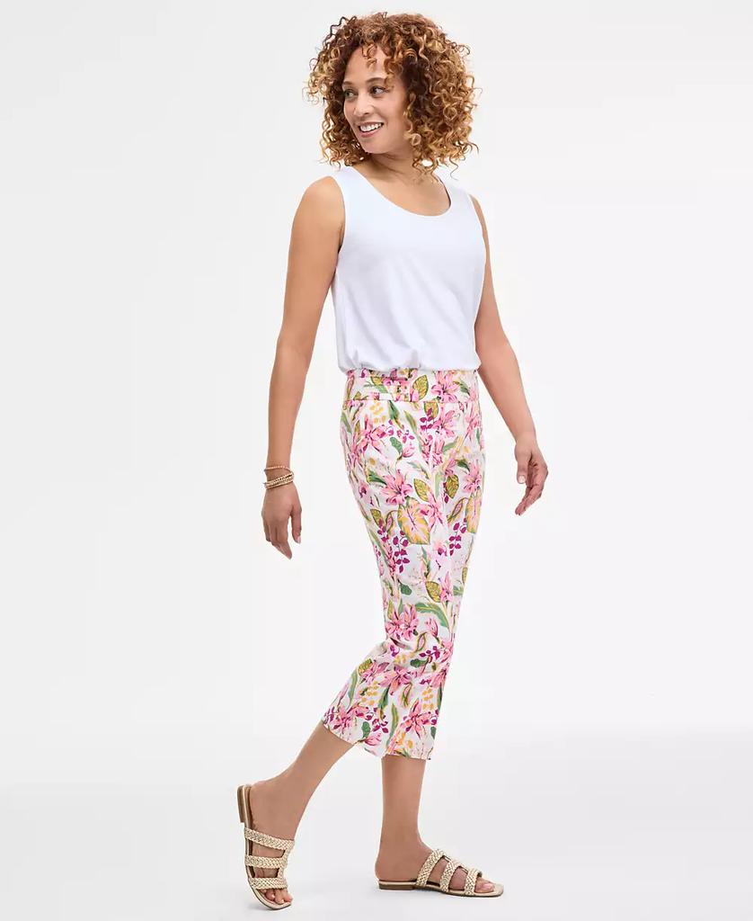 JM Collection Women's Printed Mid Rise Capri Pants, Exclusively at Macy's