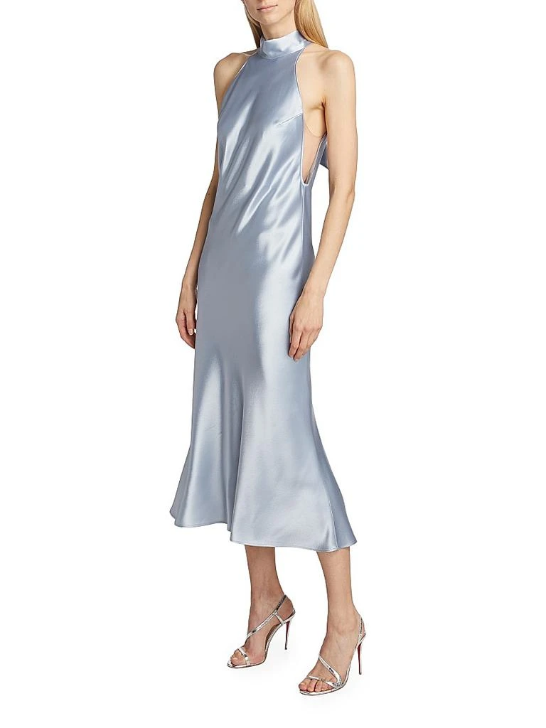 Galvan Bridal Sienna Satin Midi-Dress 3