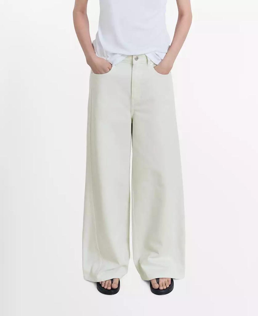 Mango Women's Wide Leg Mid-Rise Jeans