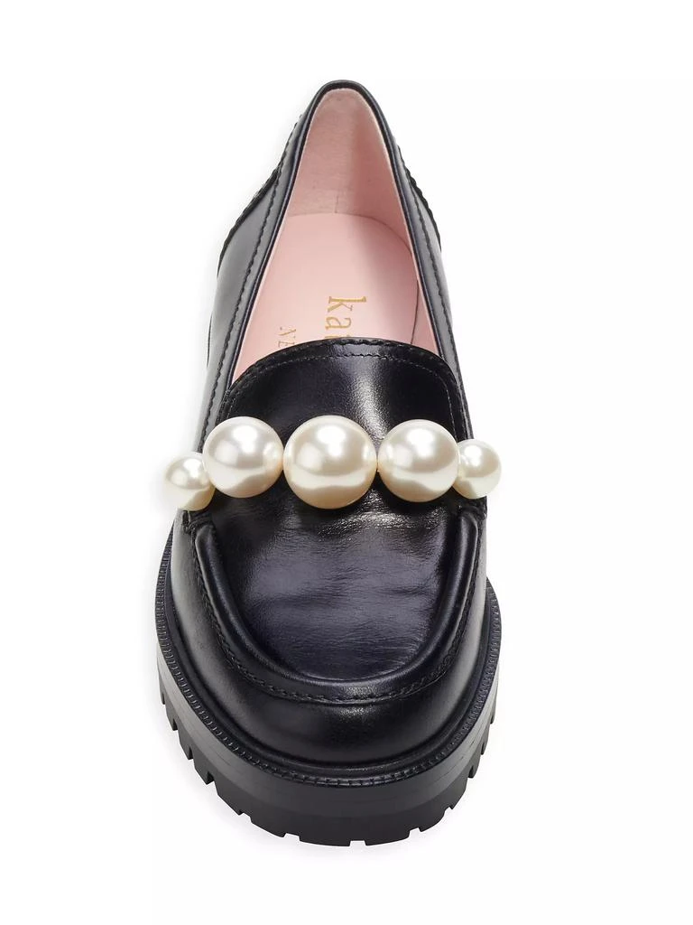 Kate Spade Posh Faux-Pearl Leather Loafers 5