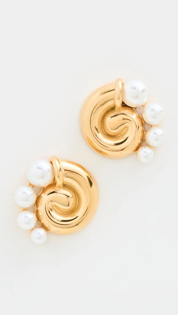 8 Other Reasons Gold Tone Swirl Stud With Faux Pearl 1