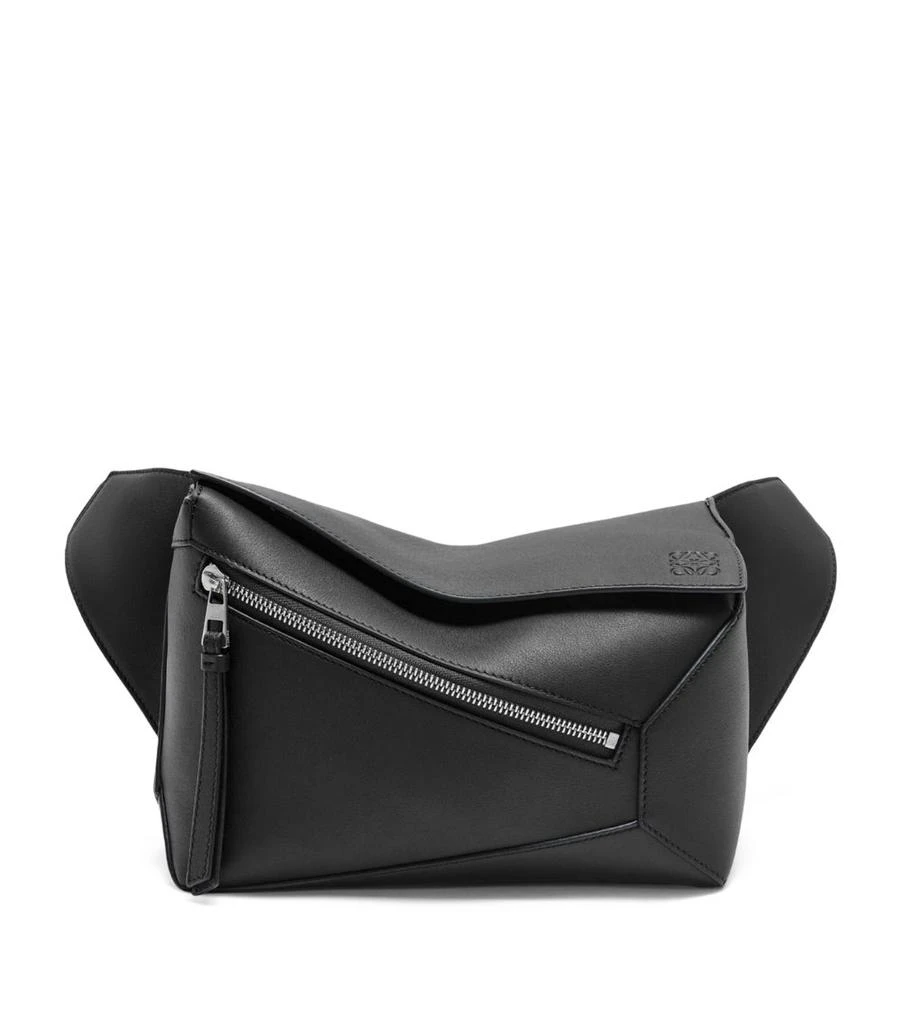 Loew Puzzle Small 24cm Black Leather Belt Bag